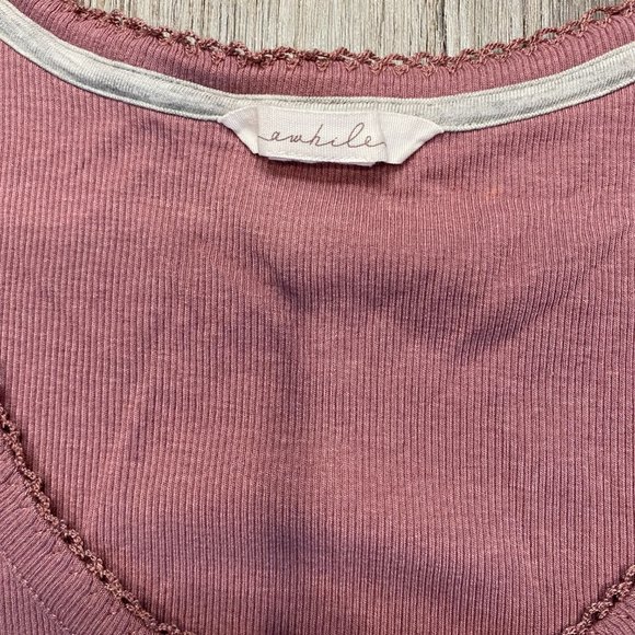 Women's mauve pink lounge top - awhile brand - 2X - Picture 3 of 6